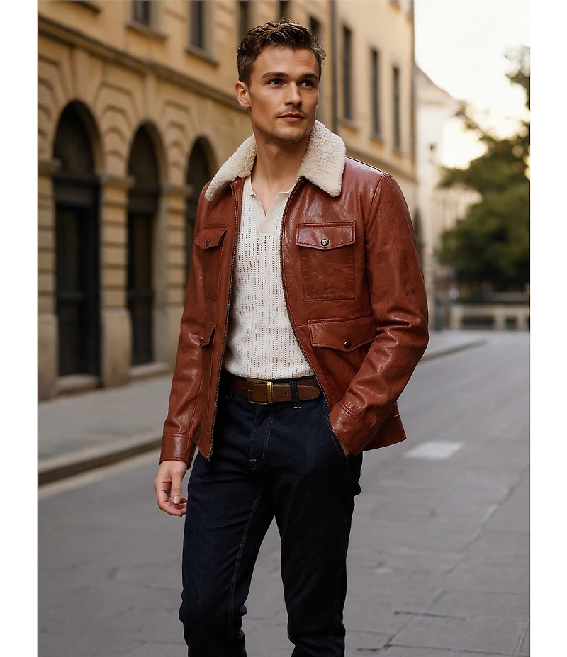 Murano 4-Pocket Lambskin Hipster Jacket