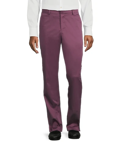 Murano Alex Slim Fit Sateen Suit Separates Plum Dress Pants
