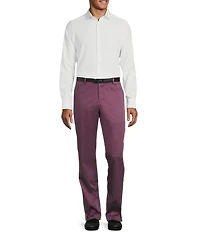 Murano Alex Slim Fit Sateen Suit Separates Plum Dress Pants