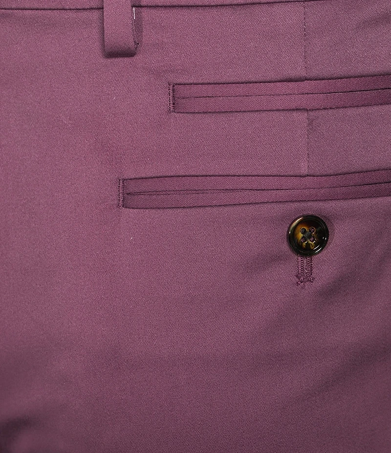 Murano Alex Slim Fit Sateen Suit Separates Plum Dress Pants