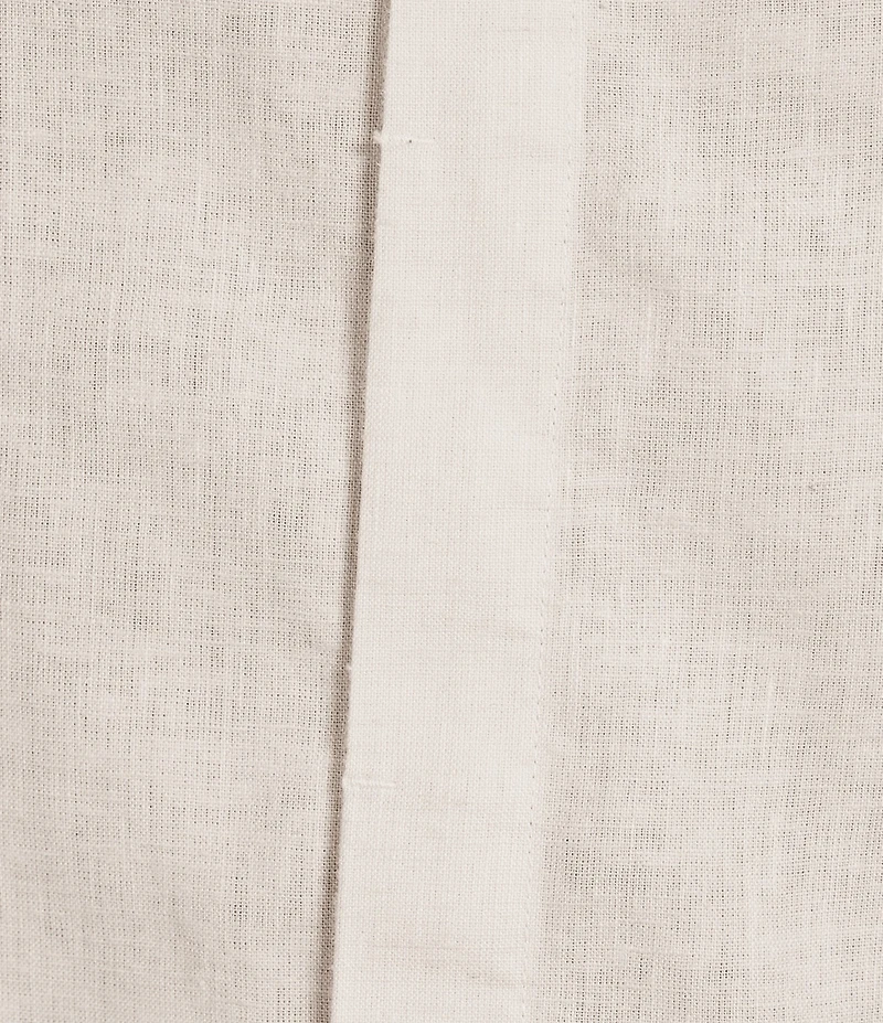 Murano Baird McNutt Linen Classic Fit Mandarin Collar Long Sleeve Woven Shirt