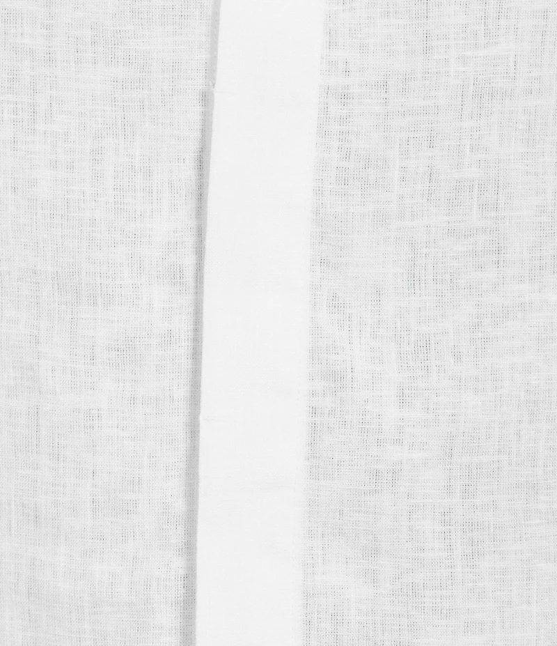 Murano Baird McNutt Linen Classic Fit Mandarin Collar Long Sleeve Woven Shirt