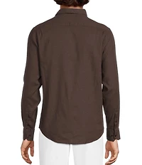 Murano Baird McNutt Linen Classic Fit Solid Long Sleeve Woven Shirt