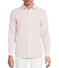 Murano Baird McNutt Linen Classic Fit Solid Long Sleeve Woven Shirt