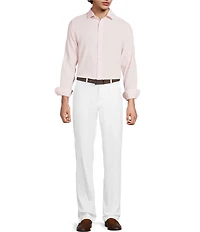 Murano Baird McNutt Linen Classic Fit Solid Long Sleeve Woven Shirt