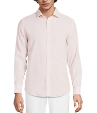 Murano Baird McNutt Linen Classic Fit Solid Long Sleeve Woven Shirt