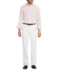 Murano Baird McNutt Linen Classic Fit Solid Long Sleeve Woven Shirt