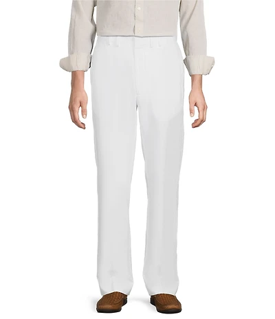 Murano Baird McNutt Linen Relaxed Fit Flat Front Suit Separates Pants