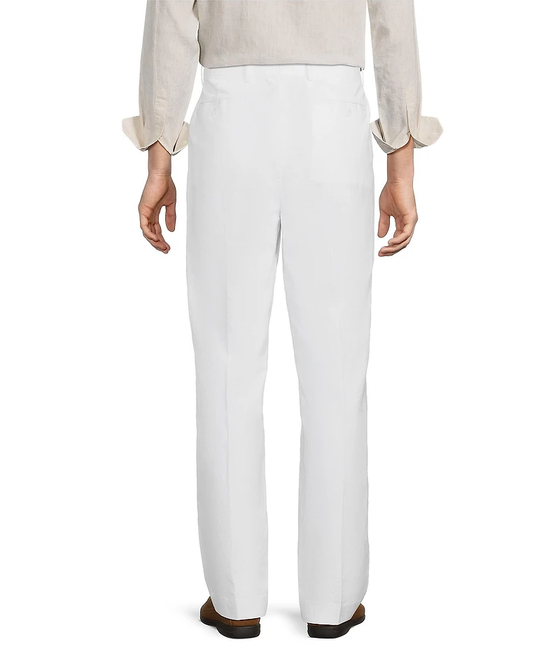 Murano Baird McNutt Linen Relaxed Fit Flat Front Suit Separates Pants