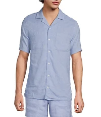 Murano Baird McNutt Linen Short Sleeve Woven Camp Shirt