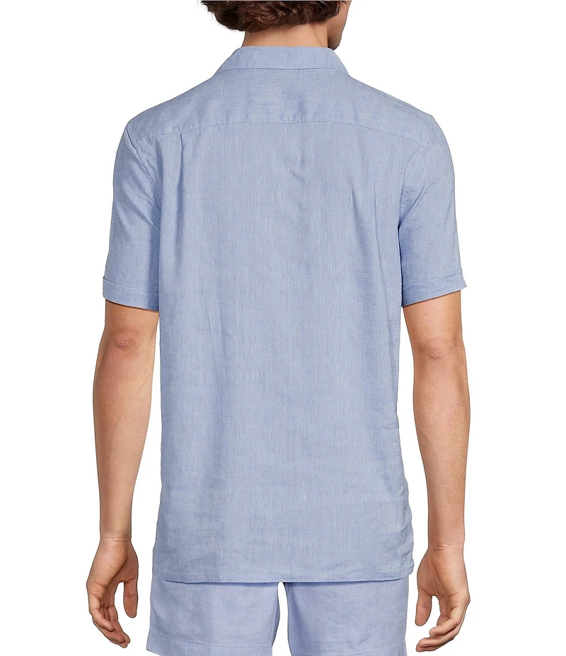Murano Baird McNutt Linen Short Sleeve Woven Camp Shirt