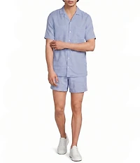 Murano Baird McNutt Linen Short Sleeve Woven Camp Shirt