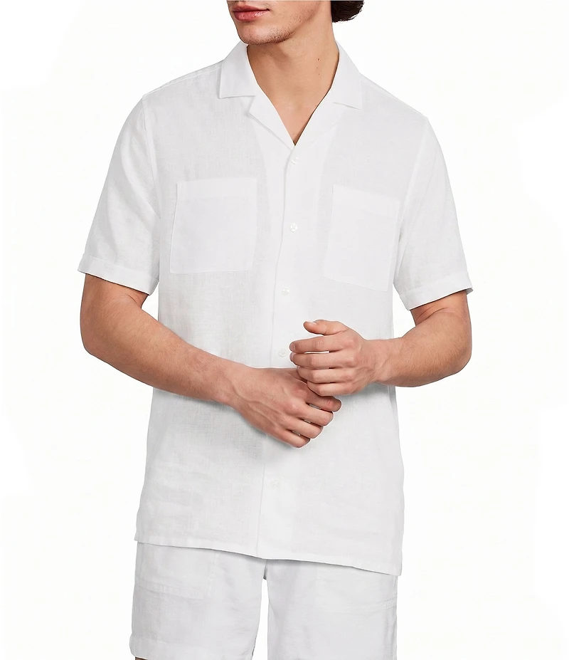 Murano Baird McNutt Linen Short Sleeve Woven Camp Shirt
