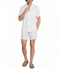 Murano Baird McNutt Linen Short Sleeve Woven Camp Shirt