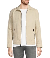 Murano Baird McNutt Linen Slim Fit Jacquard Floral Shirt Jacket