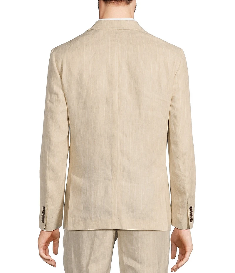 Murano Baird McNutt Linen Slim Fit Stripe Blazer