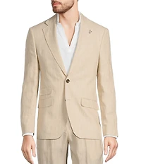 Murano Baird McNutt Linen Slim Fit Stripe Blazer