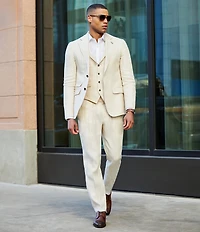 Murano Baird McNutt Linen Slim Fit Stripe Blazer