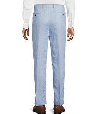 Murano Baird McNutt Linen Zac Classic Fit Flat Front Suit Separates Pants