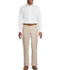 Murano Baird McNutt Linen Zac Classic Fit Flat Front Suit Separates Pants