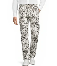 Murano Baird McNutt Zac Classic Fit Printed Linen Pants