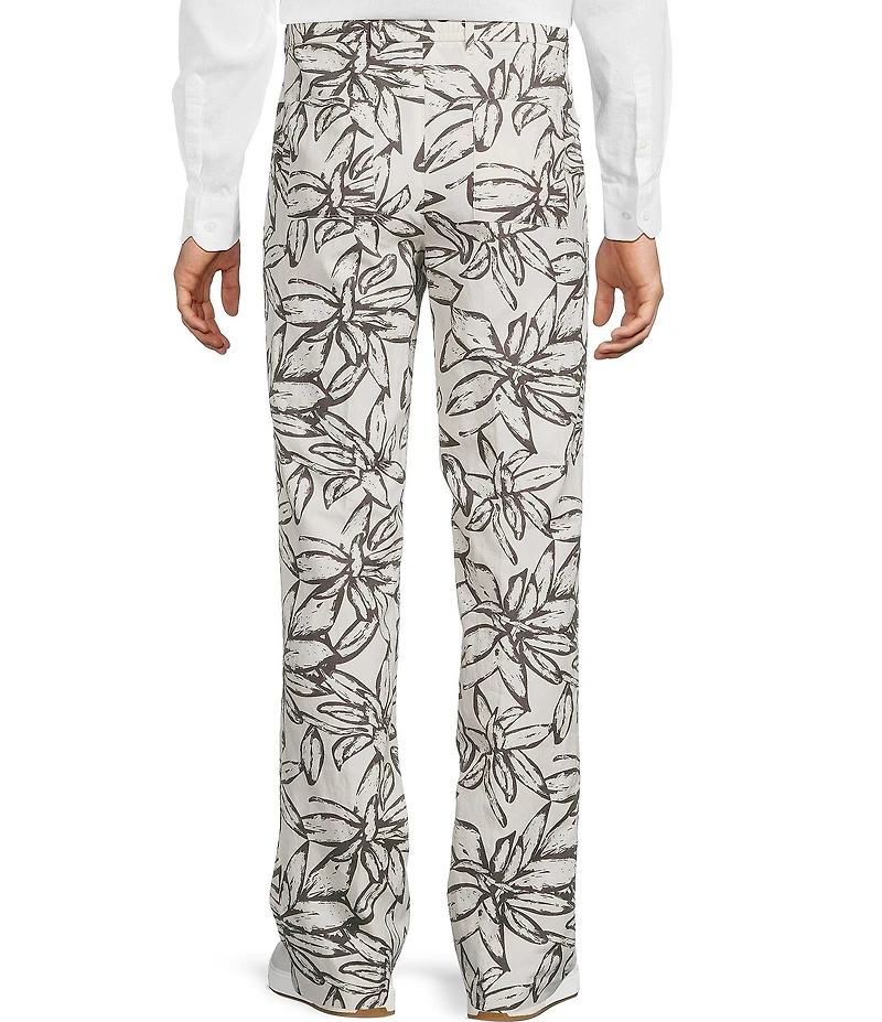 Murano Baird McNutt Zac Classic Fit Printed Linen Pants