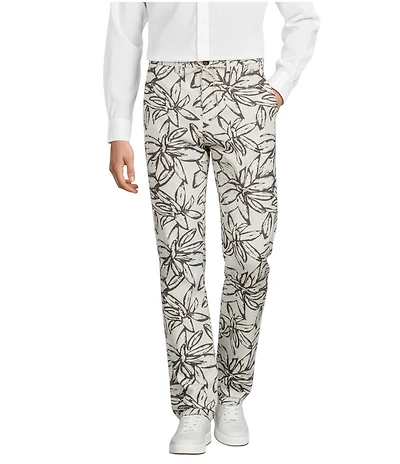 Murano Baird McNutt Zac Classic Fit Printed Linen Pants