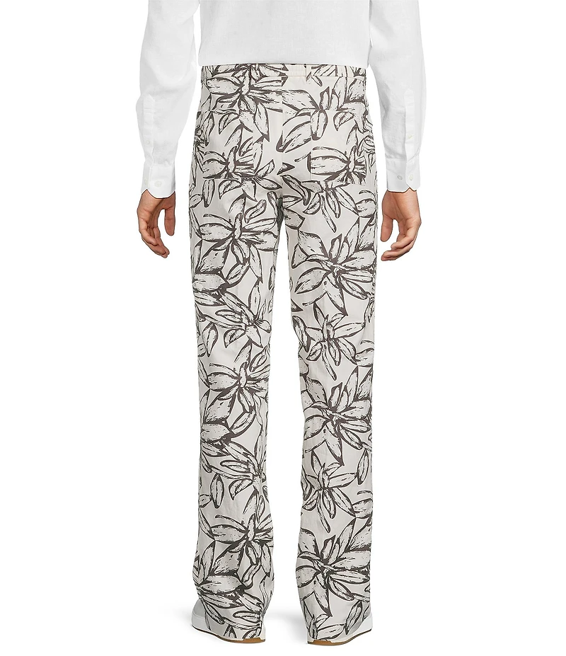 Murano Baird McNutt Zac Classic Fit Printed Linen Pants