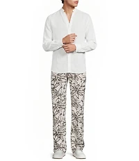 Murano Baird McNutt Zac Classic Fit Printed Linen Pants