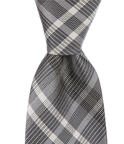 Murano Bert Finline Plaid 3 1/8#double; Silk Tie