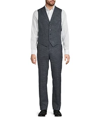 Murano Big & Tall Alex Slim Fit Flat Front Plaid Suit Separates Dress Pants