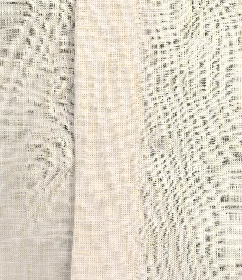 Murano Big & Tall Baird McNutt Linen Classic Fit Mandarin Collar Long Sleeve Woven Shirt