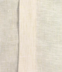 Murano Big & Tall Baird McNutt Linen Classic Fit Mandarin Collar Long Sleeve Woven Shirt