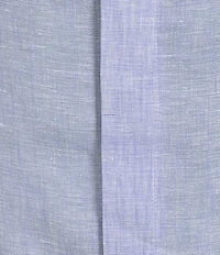 Murano Big & Tall Baird McNutt Linen Classic Fit Mandarin Collar Long Sleeve Woven Shirt