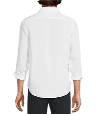 Murano Big & Tall Baird McNutt Linen Classic Fit Solid Long Sleeve Woven Shirt