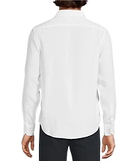 Murano Big & Tall Baird McNutt Linen Classic Fit Solid Long Sleeve Woven Shirt
