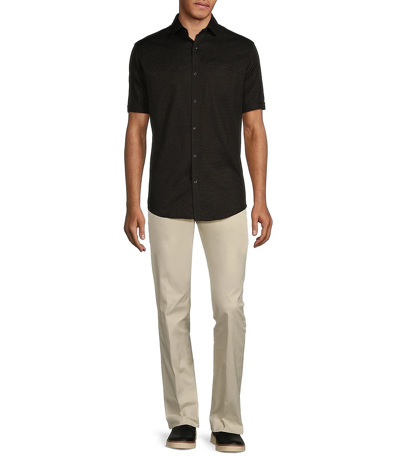 Murano Big & Tall Classic Fit Dobby Dot Short Sleeve Woven Shirt
