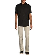 Murano Big & Tall Classic Fit Dobby Dot Short Sleeve Woven Shirt