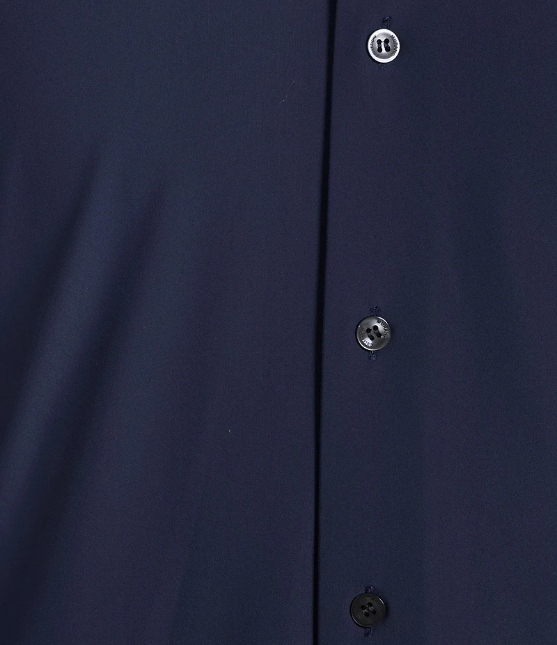 Murano Big & Tall Collezione Canclini Slim-Fit Solid Long-Sleeve Techno Woven Shirt