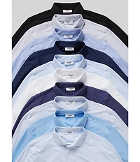 Murano Big & Tall Collezione Canclini Slim-Fit Solid Long-Sleeve Techno Woven Shirt