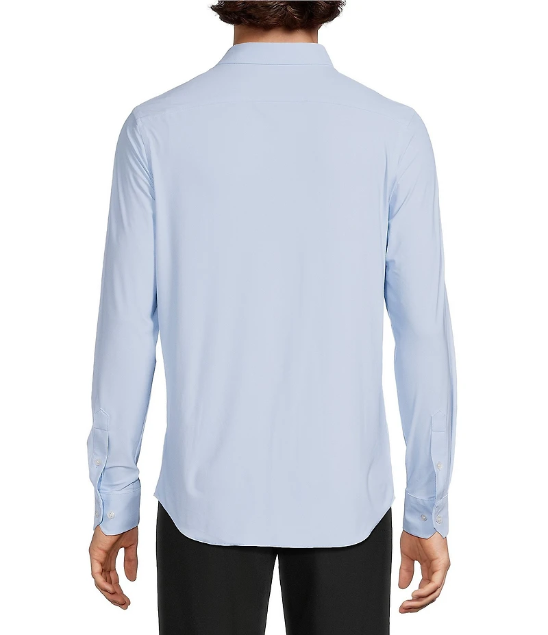 Murano Big & Tall Collezione Canclini Slim-Fit Solid Long-Sleeve Techno Woven Shirt