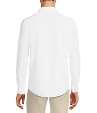 Murano Big & Tall Collezione Canclini Slim-Fit Solid Long-Sleeve Techno Woven Shirt
