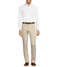 Murano Big & Tall Collezione Canclini Slim-Fit Solid Long-Sleeve Techno Woven Shirt