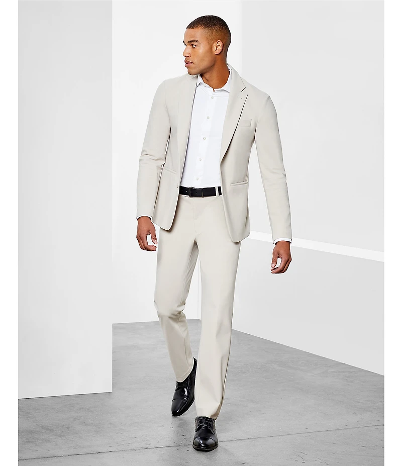 Murano Big & Tall Collezione Canclini Slim-Fit Solid Long-Sleeve Techno Woven Shirt