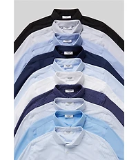 Murano Big & Tall Collezione Canclini Slim-Fit Solid Long-Sleeve Techno Woven Shirt