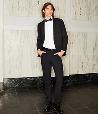 Murano Big & Tall Collezione Canclini Slim-Fit Solid Long-Sleeve Techno Woven Shirt