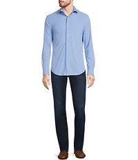 Murano Big & Tall Collezione Canclini Slim-Fit Solid Long-Sleeve Techno Woven Shirt