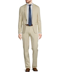 Murano Big & Tall Collezione Canclini Slim-Fit Solid Long-Sleeve Techno Woven Shirt