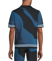 Murano Big & Tall Interdimensional Collection Jacquard Short Sleeve Camp Shirt