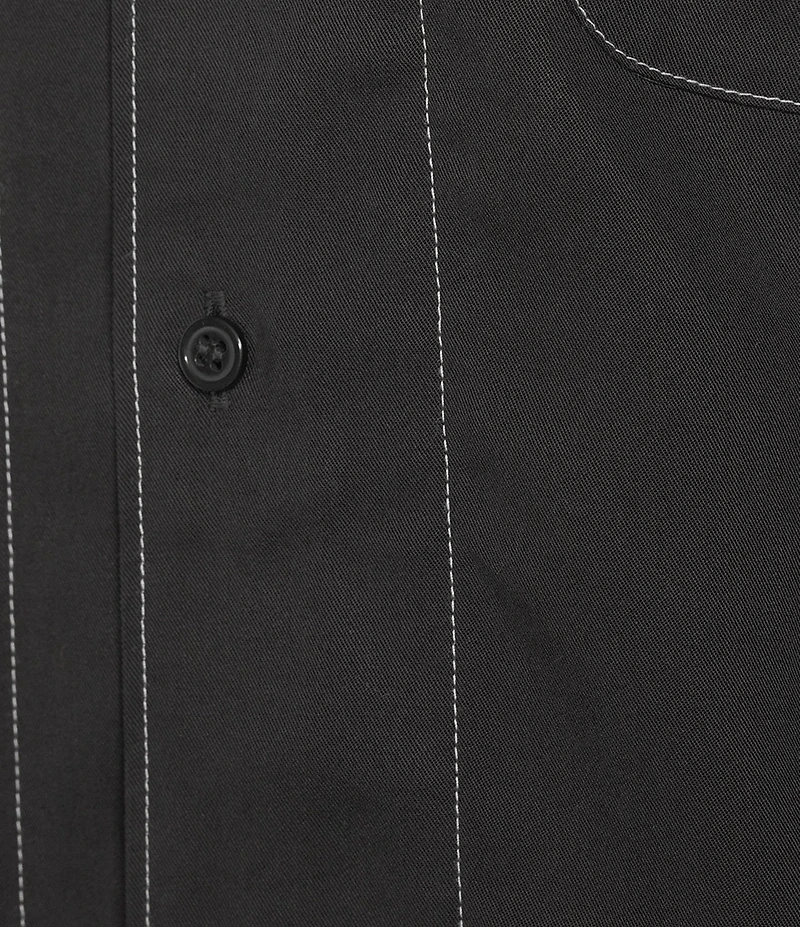 Murano Big & Tall Interdimensional Collection Slim Fit Contrast Stitch Short Sleeve Woven Shirt